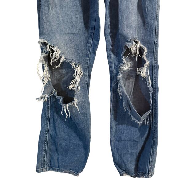 Flying Monkey Ultra High Rise Ankle Straight Distressed Jeans - Size 25 - Picture 2 of 8